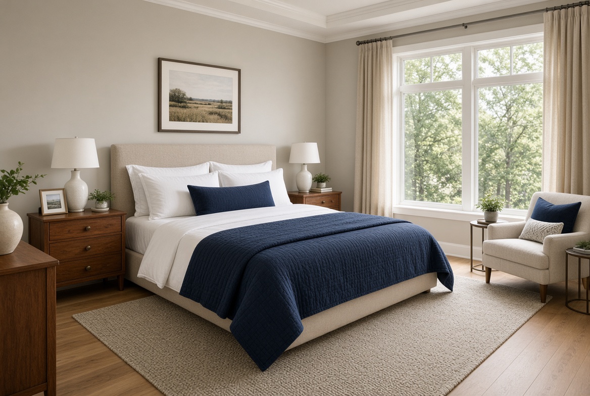 Tidy, well-maintained bedroom